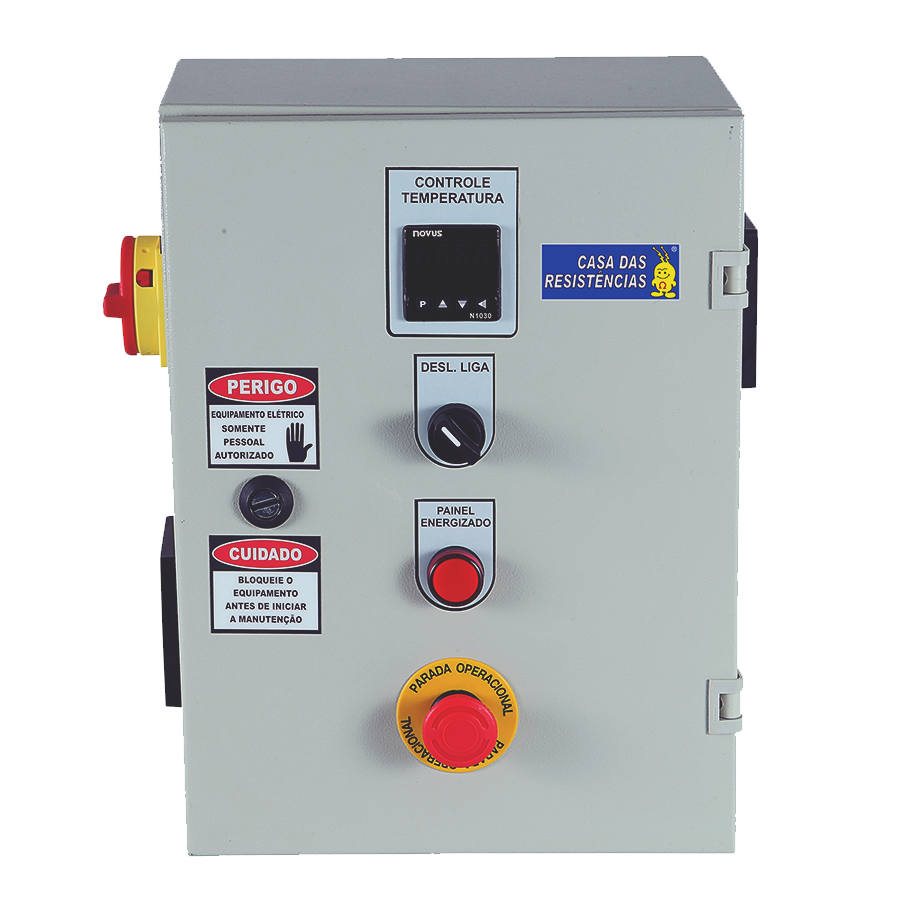 Painel de Controle de Temperatura Industrial